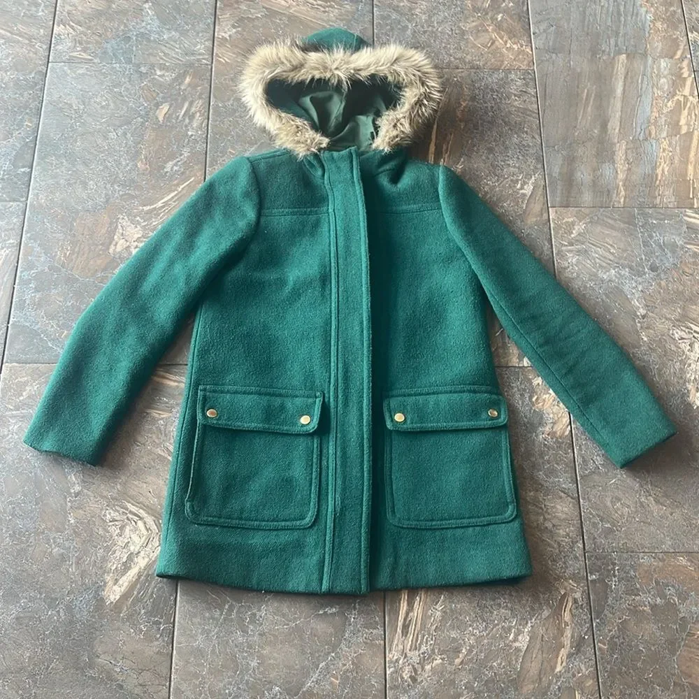 J.Crew Mercantile Vail Parka, hunters green, Size 2